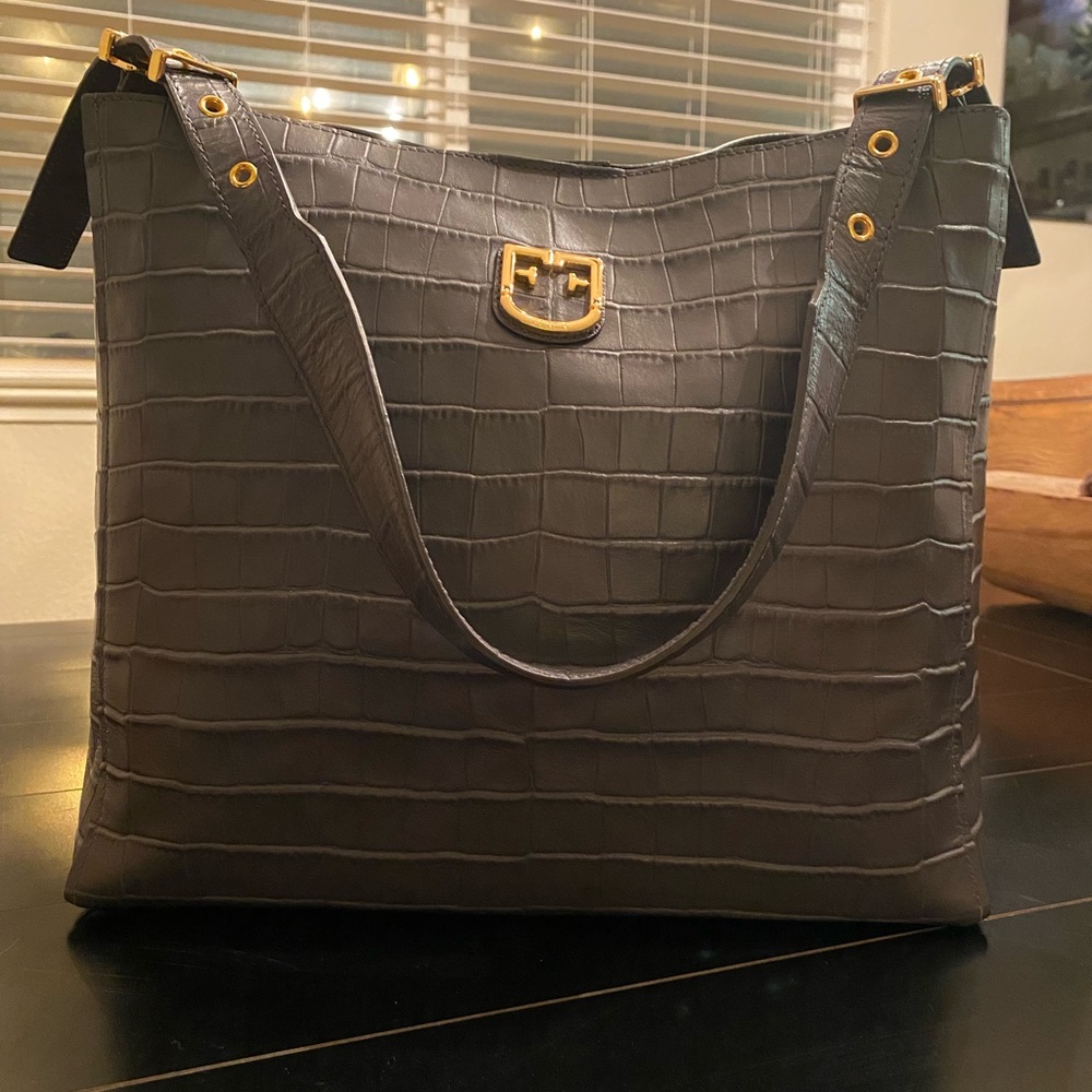 Furla Alligator Skin Handbag